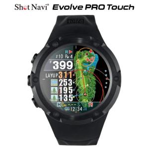 Shot Navi  Evolve Pro Touch Black（ショットナビ エヴォルヴ プロ タッチ ブラック GPSウォッチ)腕時計型 GPSゴルフナビ GPSゴルフウォッチ みちびきL1S対応｜ida-online