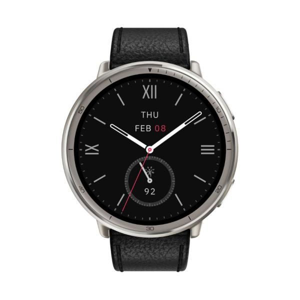 Amazfit Active2 ブラック レザー (プレミアムバージョン) 国内正規品（SP1700...