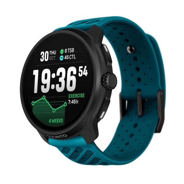 液晶保護フィルム付 SUUNTO スント RACE 2 Wave Blue スント レース 2 ウェ...