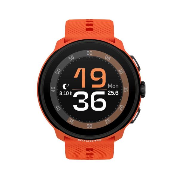 保護フィルム付き SUUNTO RUN Coral Orange シリコンストラップ (スント ラン...