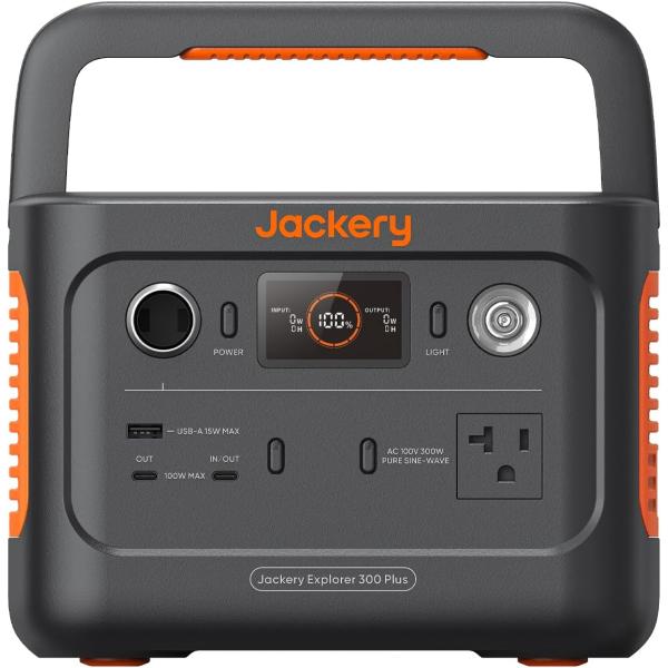 Jackery 300 Plus リン酸鉄 288Wh/300W 家庭 アウトドア バックアップ電源...