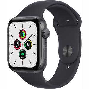 アップル Apple Watch SE（GPSモデル） 44mm スペースグレイアルミニウムケースとミッドナイトスポーツバンド レギュラー MKQ63J/A