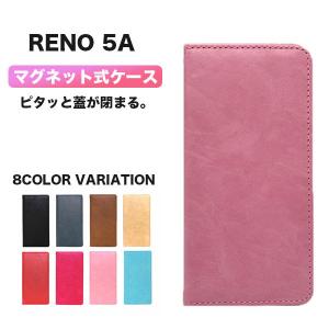 Reno 5A ケース おしゃれ 手帳型 スマホケース スリム 耐衝撃 かわいい スマホカバー カバー オッポ リノ3A｜idea-shop