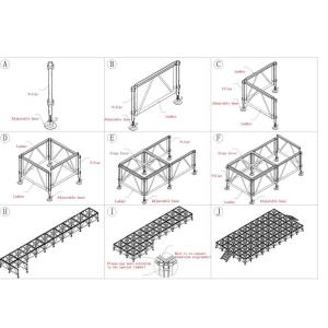 増設用 イベントステージ 3枚 折りたたみ ア...の詳細画像5