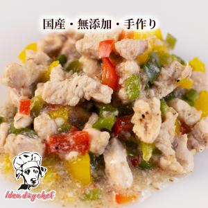 犬 チキン 「3色野菜のチキンソテー 5個セット」 ドッグフード 手作り 国産 無添加 ご飯 ごはん 鶏｜ideadogchef