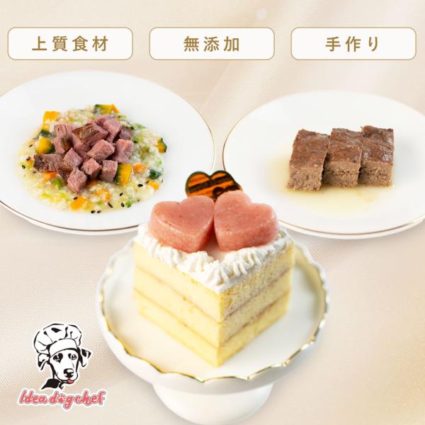 犬 ケーキ ご飯 「とちあいかのショートケーキセット」 犬用 誕生日 プレゼント 手作り ごはん ド...