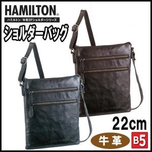 ショルダーバッグ メンズ 牛革 ハミルトンスムース 薄マチ 薄型 縦型 メンズバッグ　16395｜ideal-bag