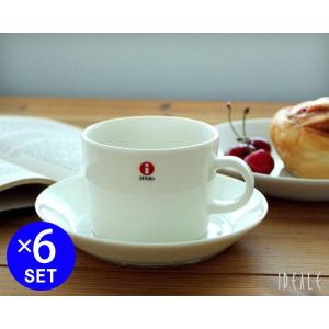イッタラ ティーマ ホワイト 7253/7248 ティー/コーヒー(兼用)カップ&amp;ソーサー 220ml 6個セット 新生活応援 セール 爆買