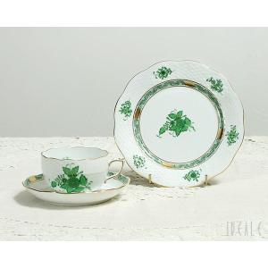 ヘレンド AV アポニーグリーン 724/0/00 ティーカップ&ソーサー