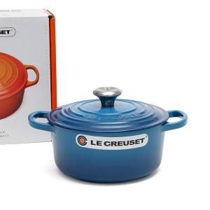 ルクルーゼ(ル・クルーゼ) 両手鍋 ココットロンド 21177 18cm マルセイユブルー 20(つまみシルバー) Le Creuset 耐熱 ラウンド 鍋 お鍋 ギフト 結婚祝い