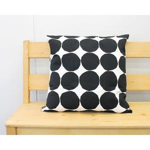 マリメッコ ピエネット キヴェット クッションカバー 50×50cm ホワイト/ブラック marimekko PIENET KIVET