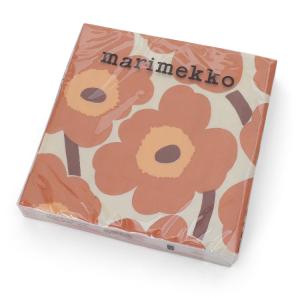 マリメッコ ペーパーナプキン ウニッコ クリーム/テラコッタ 33x33cm 20枚入り marimekko 北欧雑貨 北欧 キッチン 紙ナプキン おしゃれ 新生活応援｜ideale