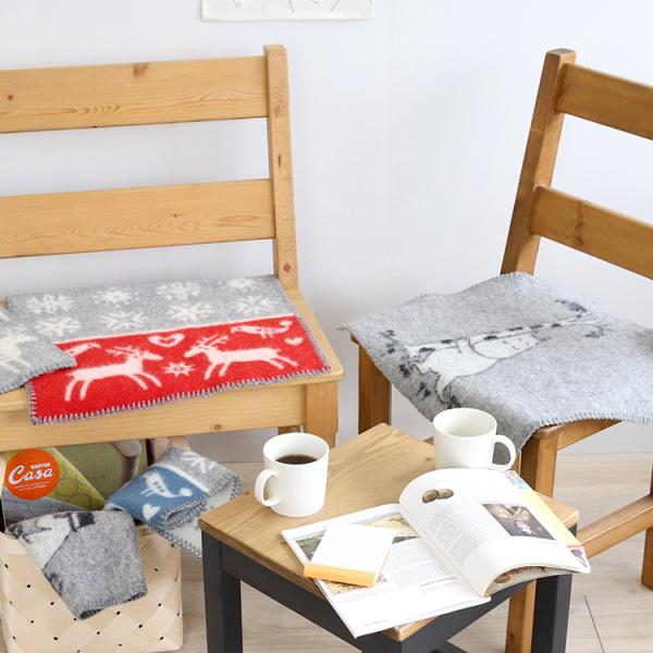 クリッパン ウールシートブランケット 43×43cm KLIPPAN ひざ掛け 座布団 クッション ...