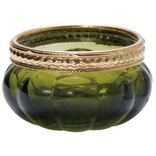 ビジューガラスポット　パンプキン GR