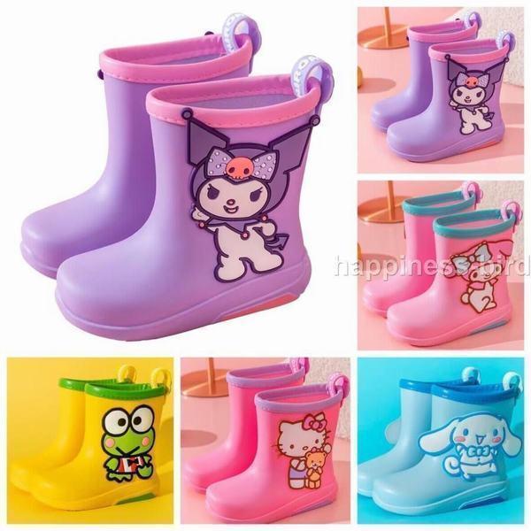 サンリオ キティ シナモン クロミ メロディ レインブーツ レインシューズ 子供用 キッズ 長靴 雨...
