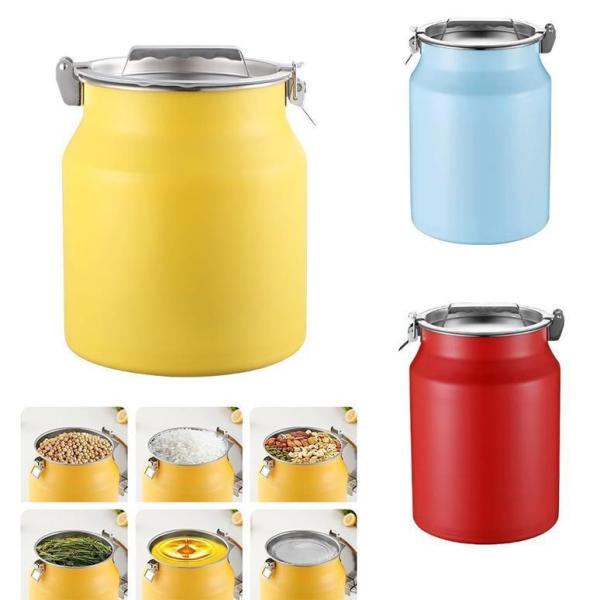 米びつ こめびつ ステンレス鋼 米貯蔵容器 北欧 真空保存容器 大容量 米櫃 米入れ 酸化防止 湿気...