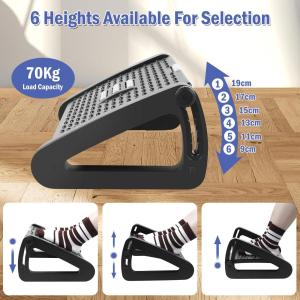 フットレスト デスク下 足置き 角度・高さ6段...の詳細画像3