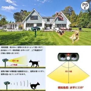 猫よけ 超音波 ソーラー 充電 動物撃退器 猫...の詳細画像2