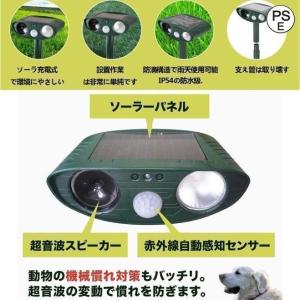 猫よけ 超音波 ソーラー 充電 動物撃退器 猫...の詳細画像3