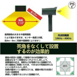 猫よけ 超音波 ソーラー 充電 動物撃退器 猫...の詳細画像5
