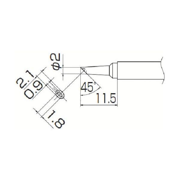 HAKKO（白光）ハッコー ［T13-BCM2］ 2BC型 こて先 FM-2026用 T13BCM2