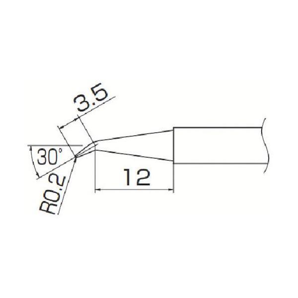 HAKKO（白光）ハッコー ［T13-J02］ 0.2J型 こて先 FM-2026用 T13J02