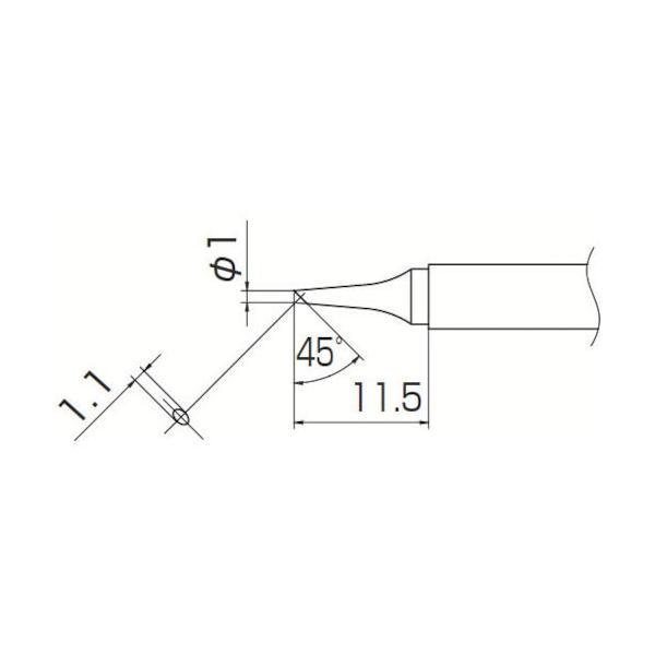 HAKKO（白光）ハッコー ［T13-BC1］ こて先 １ＢＣ型 T13BC1