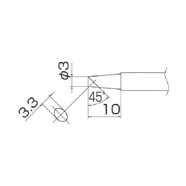 HAKKO（白光）ハッコー ［T13-BC3］ 3BC型 こて先 FM-2026用 T13BC3