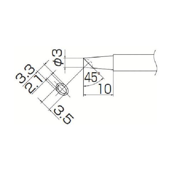 HAKKO（白光）ハッコー ［T13-BCM3］ 3BC型 こて先 FM-2026用 T13BCM3