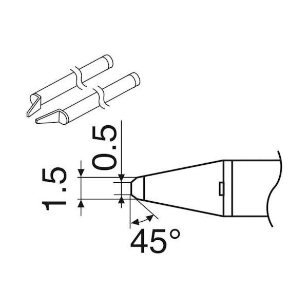 白光 ［A1388］ 交換こて先/チップ 0.5C A-1388