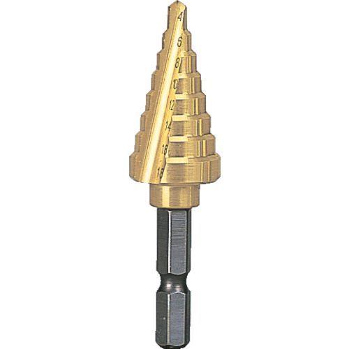 あすつく対応 「直送」 トラスコ TRUSCO NMS-18G 六角軸ステップドリル ２枚刃チタンコ...