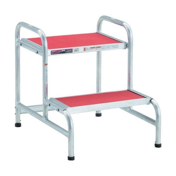 トラスコ中山 TRUSCO AF-A2 作業用踏台 アルミ製 アジャスター付 高さ０．４５ｍ ２段 ...