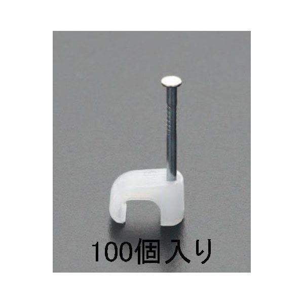 エスコ EA947D-6 4x6mm平型ケーブルクリップ白 EA947D6【キャンセル不可】