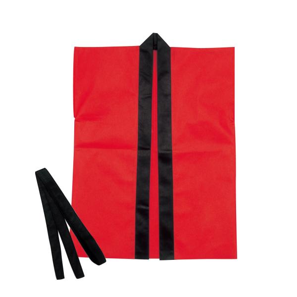 アーテック ArTec 004106 カラー不織布ハッピ袖無 小学校高学年〜中学生用 赤 4106 ...