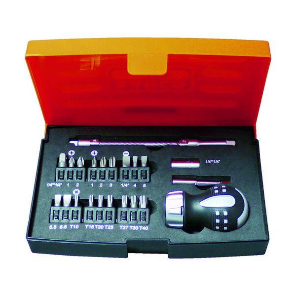 あすつく対応 「直送」 バーコ 808050S22 22点スタビーラチェットドライバーセット 384...