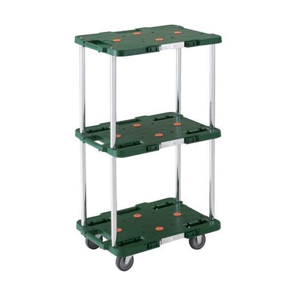 トラスコ中山 TRUSCO MPB-503-GN 樹脂製台車 ルートバン ３段式 ３７０Ｘ５００ 緑...