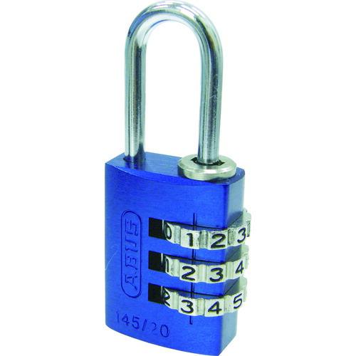 あすつく対応 「直送」 ＡＢＵＳ  14520BL ナンバー可変式南京錠　１４５−２０　ブルー