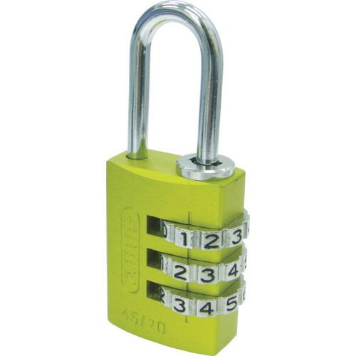 あすつく対応 「直送」 ＡＢＵＳ  14520YE ナンバー可変式南京錠　１４５−２０　イエロー