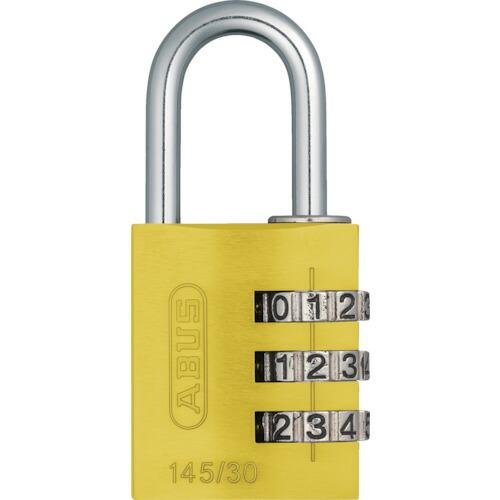 あすつく対応 「直送」 ＡＢＵＳ  14530YE ナンバー可変式南京錠　１４５−３０　イエロー