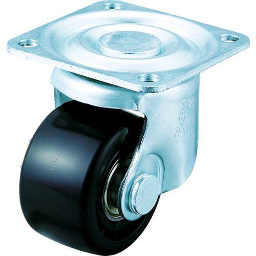 あすつく対応 「直送」 ユーエイ HSG50GFB プレート式 自在 低床キャスター 強化ナイロン ...