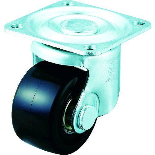 あすつく対応 「直送」 ユーエイ HSG75GFB プレート式 自在 低床キャスター 強化ナイロン ...