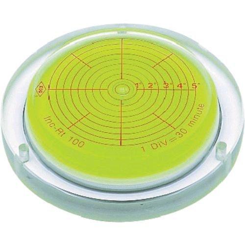 あすつく対応 「直送」 ＫＯＤ［INCRT125］ 取付穴付角度計付丸台型アイベル水平器