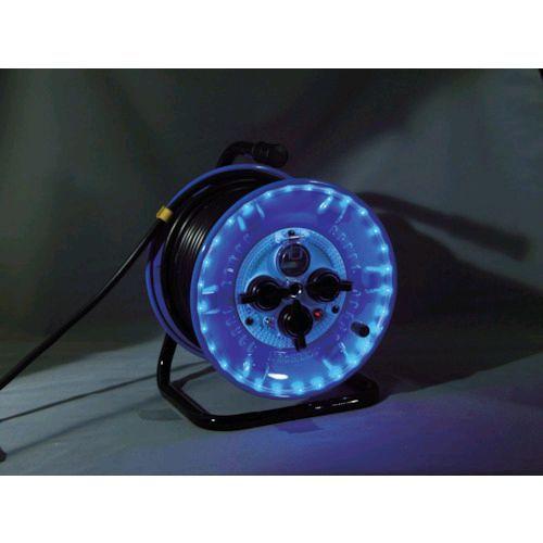 あすつく対応 「直送」 日動  NPWLEB33G 電工ドラム 防雨型ＬＥＤラインドラム 緑 漏電保...