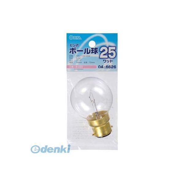 オーム電機 LB-G5B25-C ミニボール球G50 B22D 25Wクリア LBG5B25C LB...
