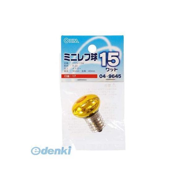 オーム電機 LB-R3715-CY ミニレフ球（R30/15W/イエロー/E17） LBR3715C...