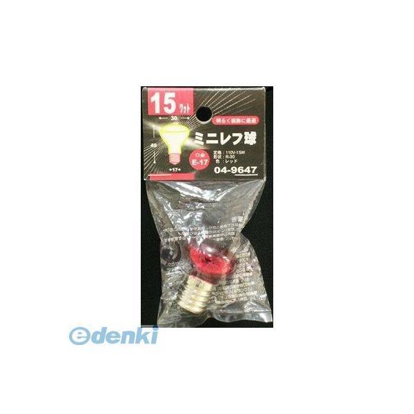 オーム電機 LB-R3715-CR ミニレフ球（R30/15W/レッド/E17） LBR3715CR...