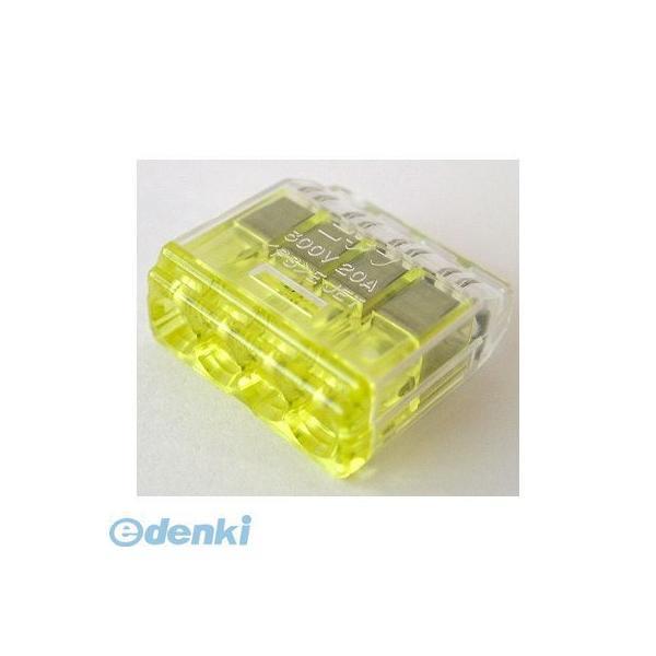 あすつく対応 「直送」 オーム電機 00-4845 クイックロック 差込形電線コネクタ 極数４ 黄透...