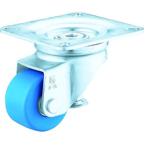 あすつく対応 「直送」 ユーエイ AF75 プレート式 自在 アジャスター付キャスター モノマーキャ...