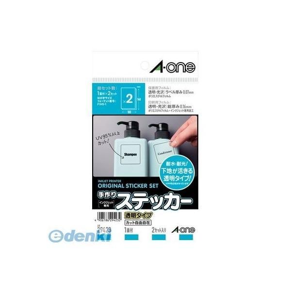 A-one エーワン 29423 手作りステッカー［インクジェット］透明タイプ はがき １面 手作り...