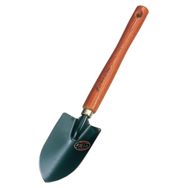 石黒金属 ［BL-10］ グリーン 焼入長柄移植鏝【太】目盛付 BL10